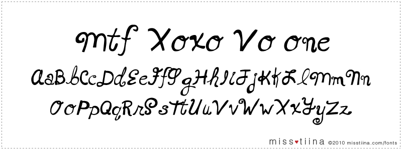MTF Xoxo Vo.1 font