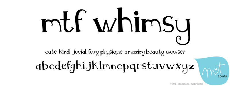 MTF Whimsy font