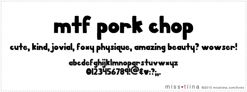 MTF Pork Chop font