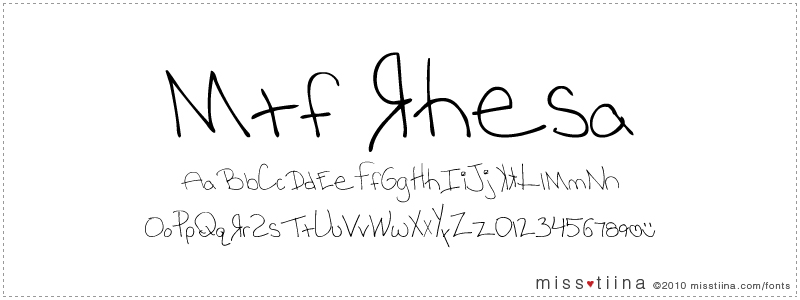 MTF Rhesa font
