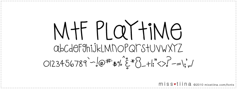 MTF Playtime font