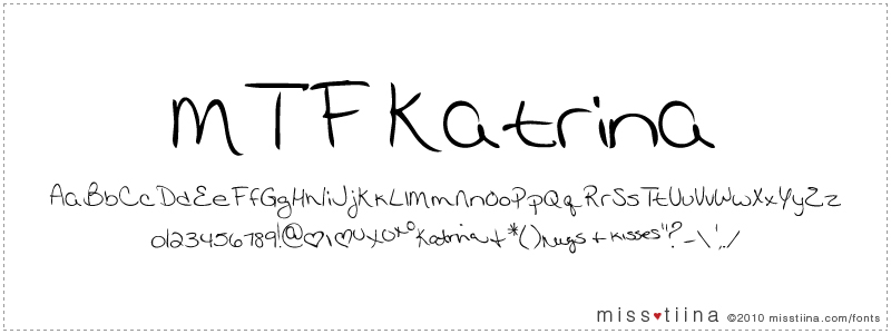 MTF Katrina font