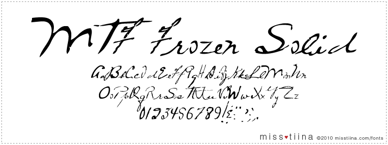 MTF Frozen Solid font