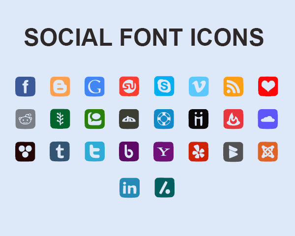 Social Font Icons font