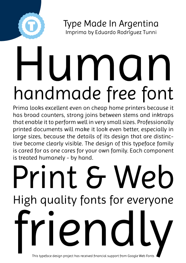 Imprima font