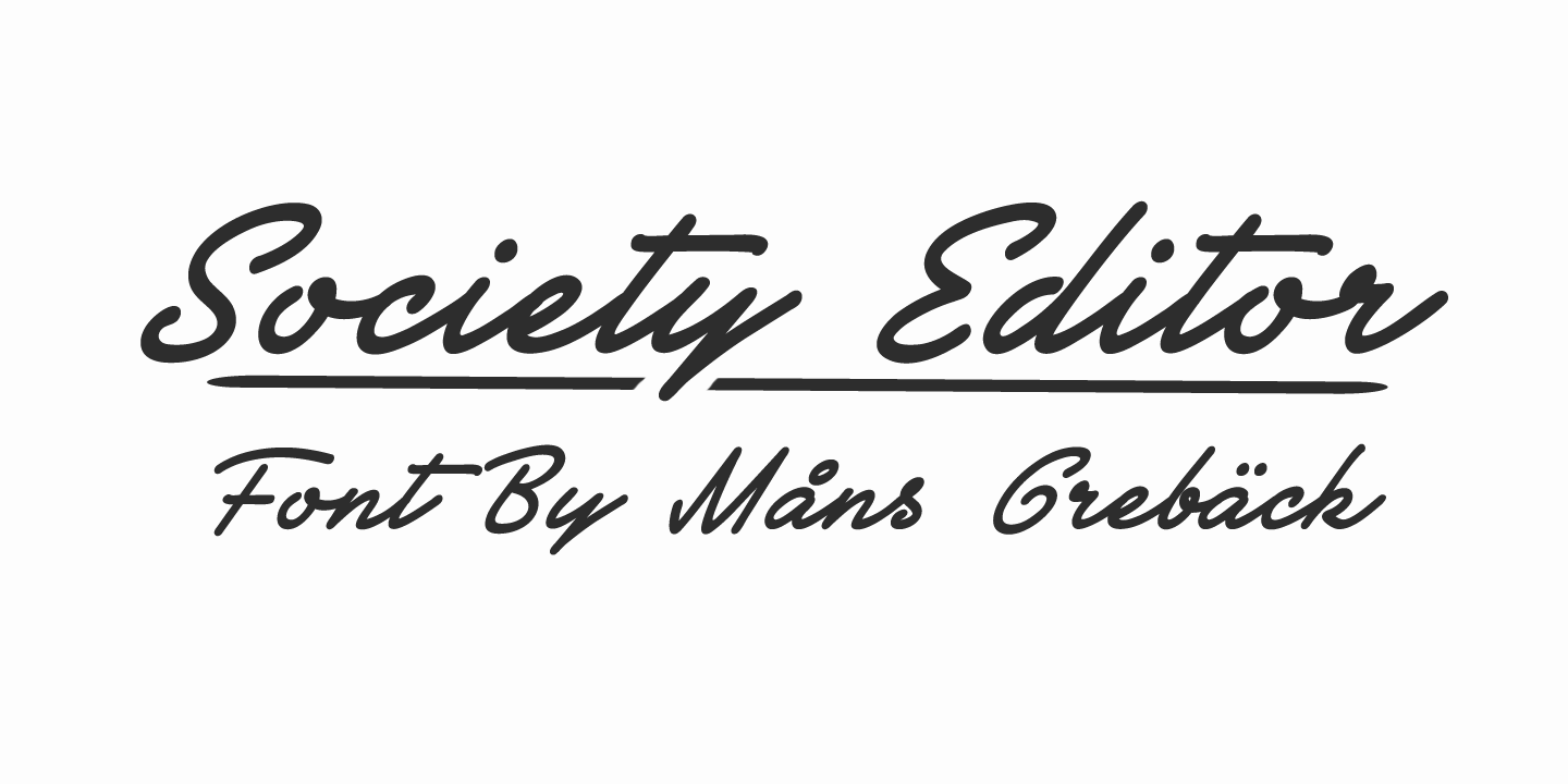 Society Editor font