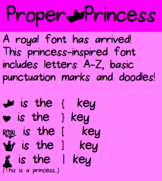 Proper Princess font