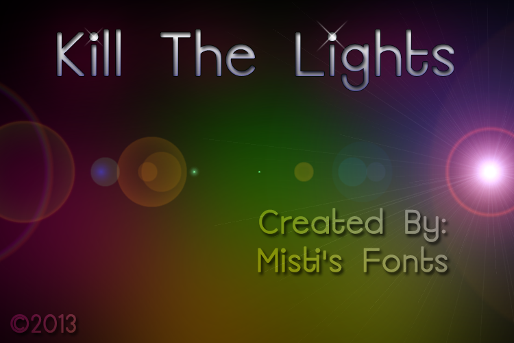Kill The Lights font