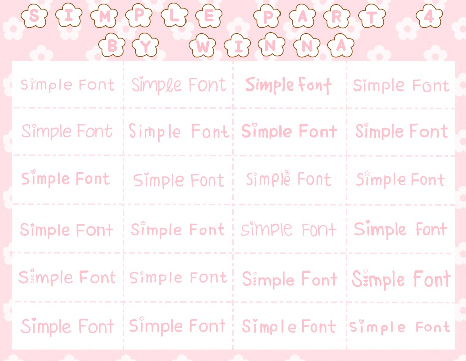 Simple font