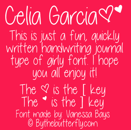 Celia Garcia font