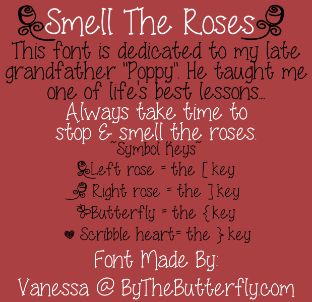 Smell Theroses font