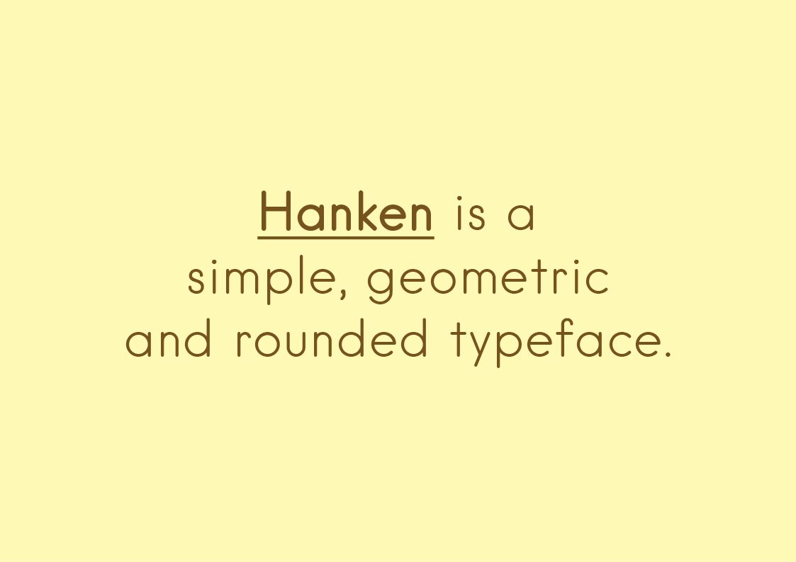 Hanken Light font