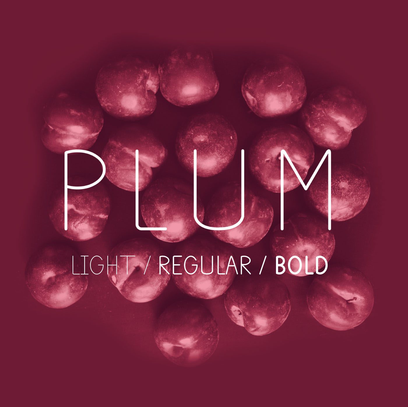 Plum Bold font
