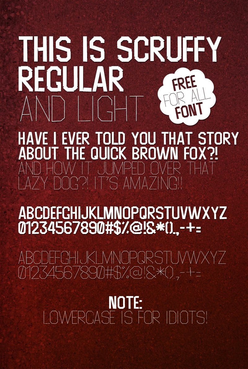 Scruffy-Light font