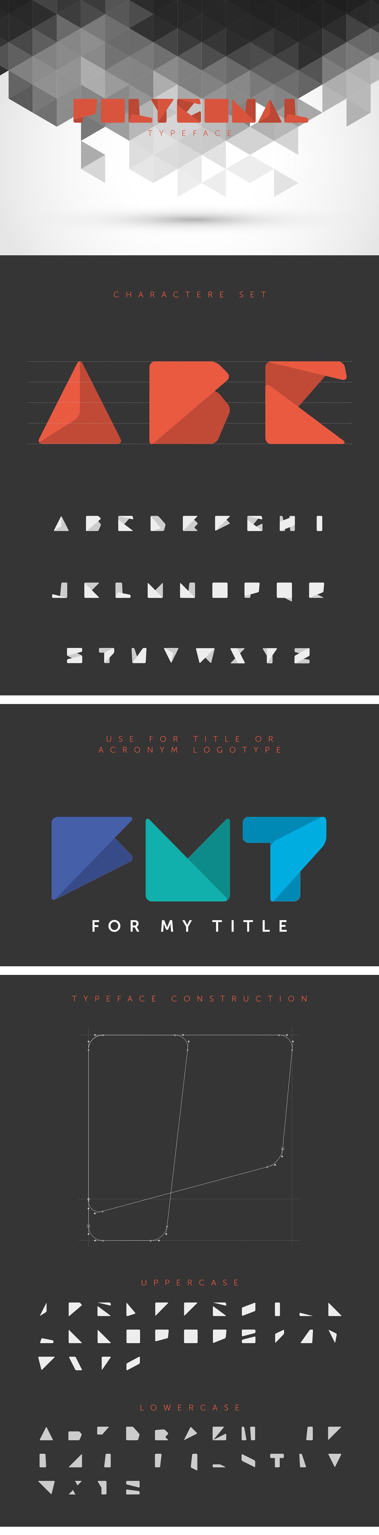 Polygonal font