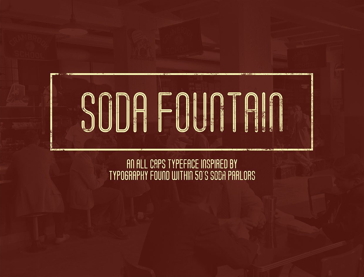 Soda Fountain Inline Oblique font